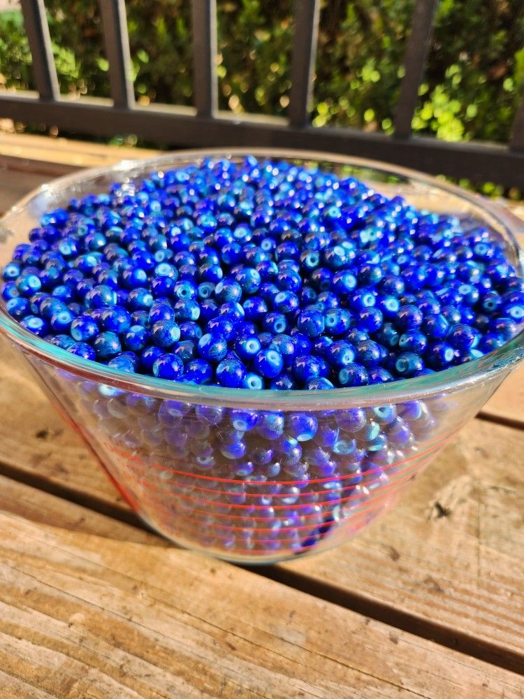 Czech DRUK Glass Beads ~ Craft a Boho Art Curtain or Garland ~ Use as Vase or Votive Filler Decor