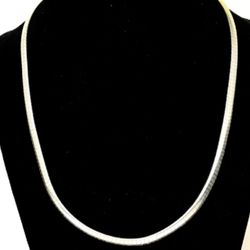 Sterling Silver 925 Flat Snake Chain Necklace w/Lobster Clasp