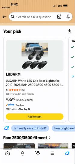 Cab roof lights