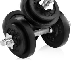 Workout 🏋️ Adjustable Dumbbell Set with 50lb Weight And Flat Utility Weight Bench