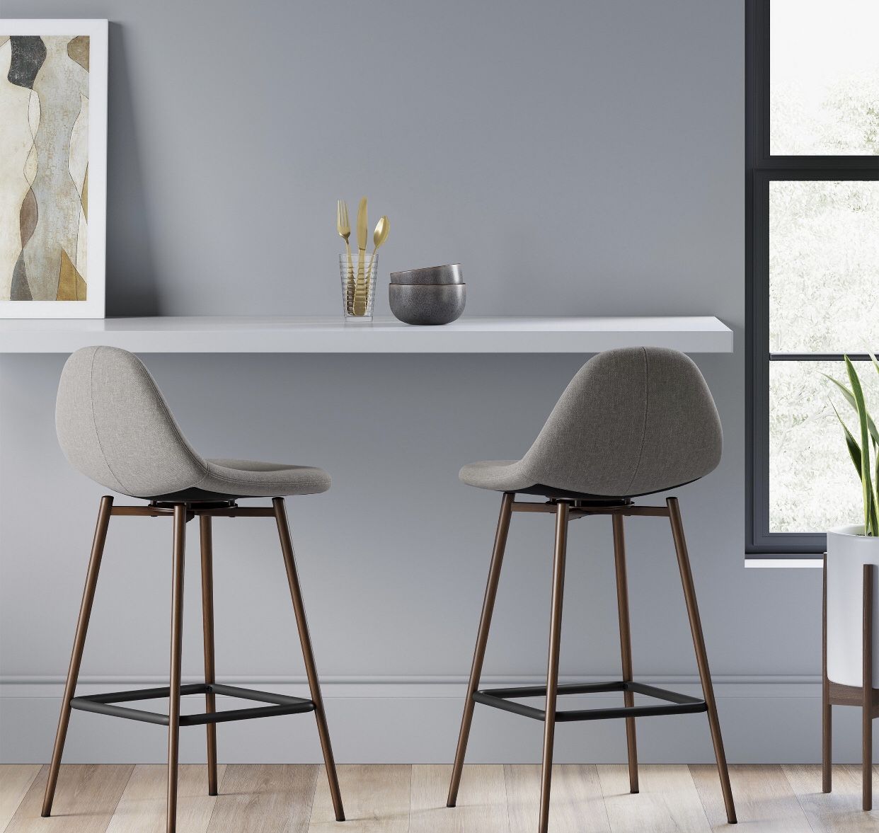 Gray barstools new