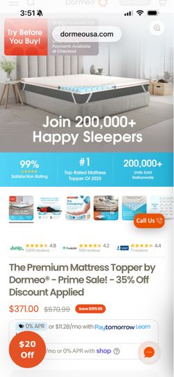 Dormeo Q mattress topper