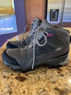 La Sportiva Spire GTX Women’s Hiking Shoe – Carbon/Purple – US Size 6