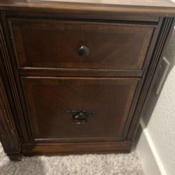 Solid Wood Office Furniture Set – 6 Pieces (Good Condition)