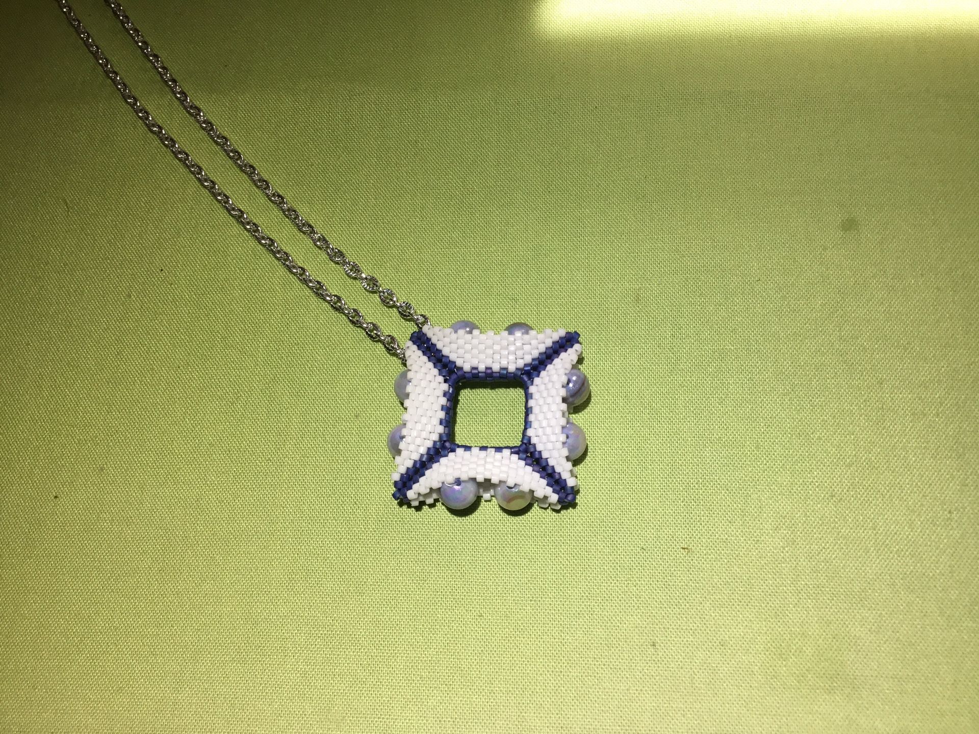Handmade Beaded Pendant Necklace One Of A Kind Unique