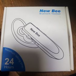 New Bee Bluetooth Earpiece V5.0 Wireless Handsfree Headset with Microphone 24 Hrs Driving Headset 60 Days Standby Time for iPhone Android Samsung Lapt