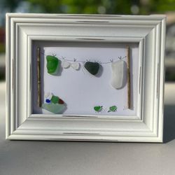 Seaglass Art “laundry day” 5x7