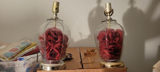 Rose Filled Lamps