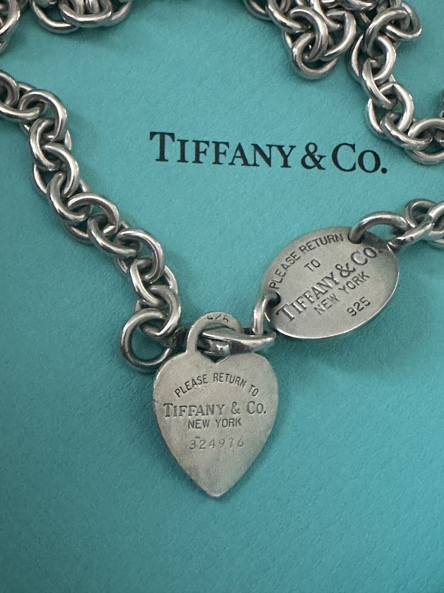 Tiffany & Co Silver 925 Oval Please Return To Choker Box Pouch 