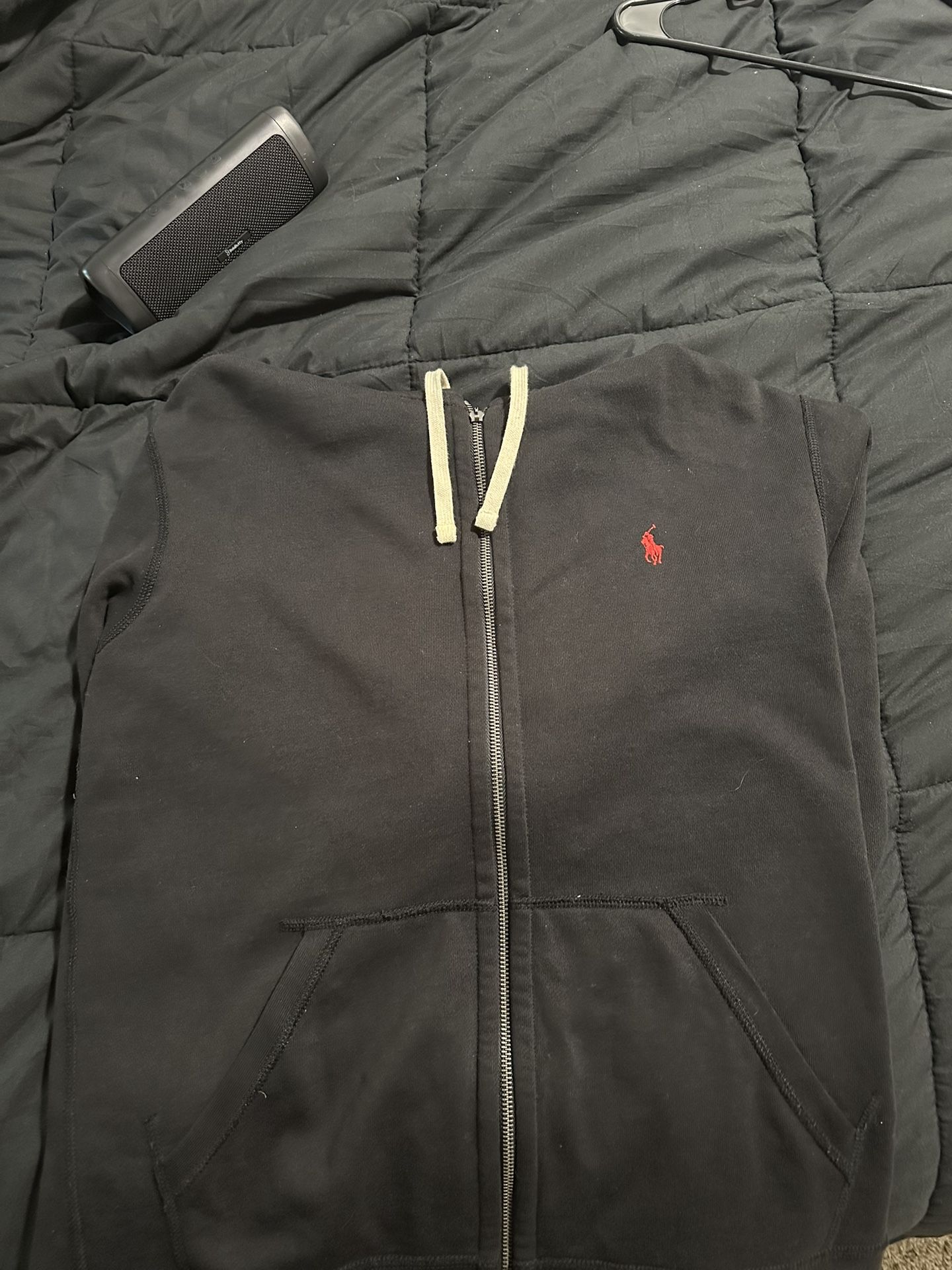 Polo Hoodie Black
