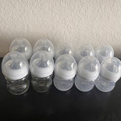 Philips Avent Baby Bottles – 6 Plastic + 4 Glass (Brand New, Never Used) 