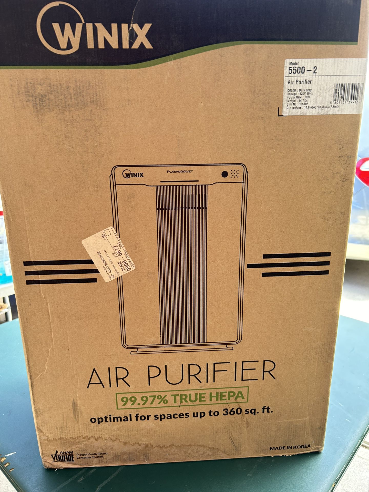 Winix 5500-2 HEPA Air purifier 