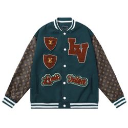 ATELIER FIGHT CAMP LOUIS VUITTON GREEN VARSITY JACKET