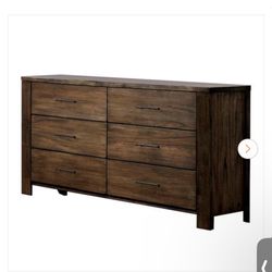 Modern 6-Drawer Wooden Dresser — Great Condition