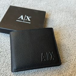 ARMANI EXCHANGE Men’s Wallet Leather Bifold Wallet 