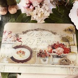 Vintage Glass Cutting Board 