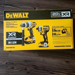 DEWALT DCK299D1W1 20V MAX XR Power Detect 2-Tool Combo Kit