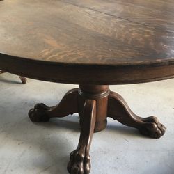 Antique Tiger Oak Table