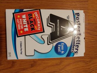 Poster Letters Numbers 3" Stencil Art Pre-cut Peel Stick 335 pieces total