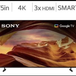 Sony 75" X77L LED 4K UHD Smart Google TV – Excellent Condition