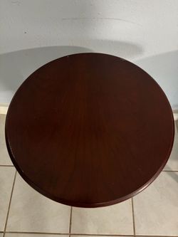 Small round side table