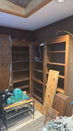 Oak book cases