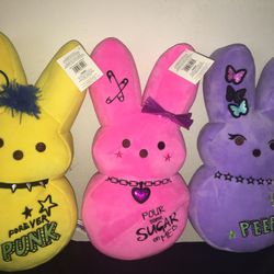 Peeps Emo Bunny Plush (All 3 For $80)