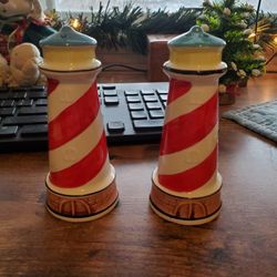 Vintage Lighthouse Salt And Pepper Shakers