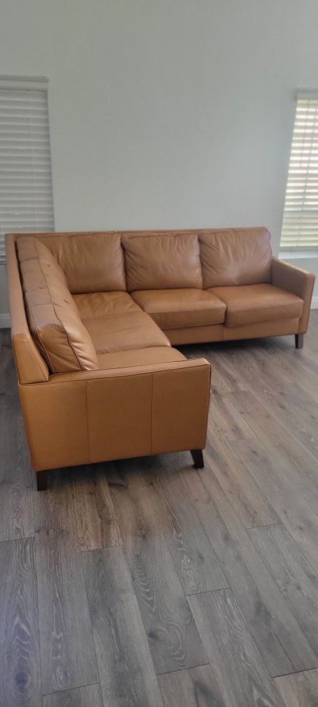 Prospera Home Leather Sectional Couch - Good Condition