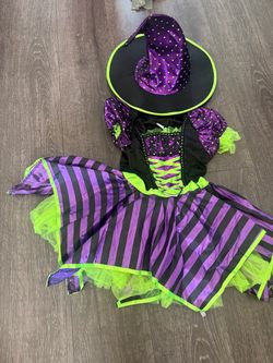 Title: Witch Costume with Hat - Ages 7-8