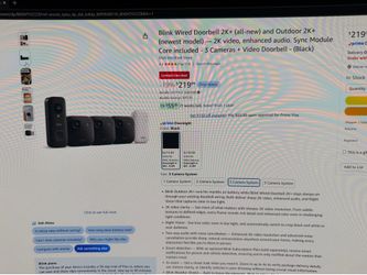 Blink outdoor 2k cameras newest model 3 pack plus 1 bunk doorbell