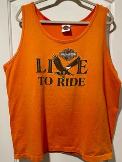 Harley-Davidson Orange Live to Ride Santa Maria Tank Top Size XL