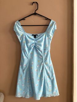 Baby Blue Flowery Dress