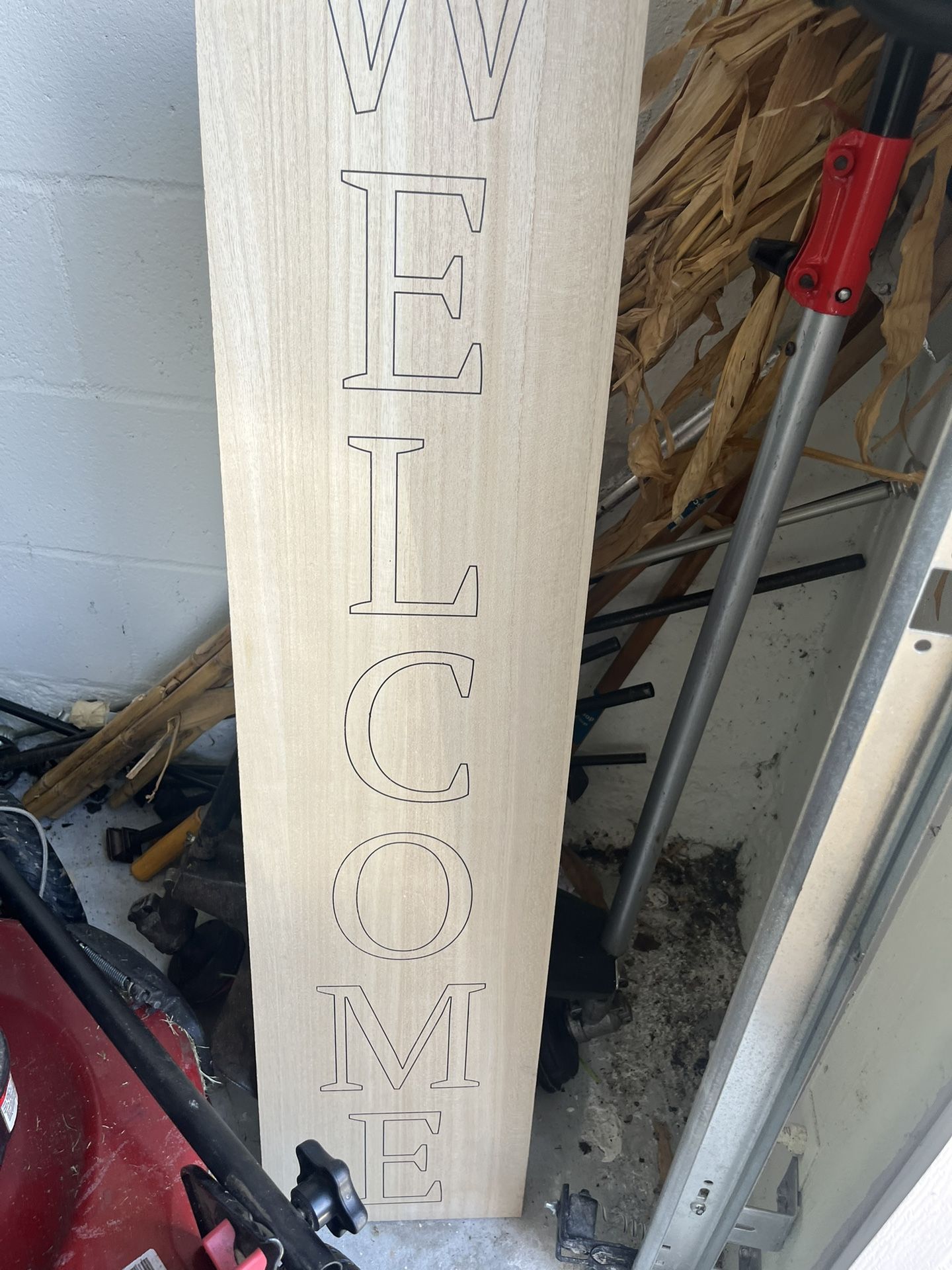 Hangable Wooden Welcome Sign