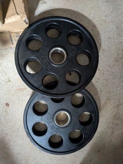 25 lb Rubber Olympic Weight Plates – Pair