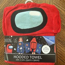 NWT Among Us hooded towel