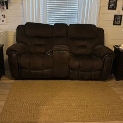 Wall Hugging Two Seat Sofa With USB Ports