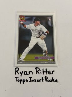 Ryan Ritter Colorado Rockies Shortstop Topps Short Print Insert Rookie Card.
