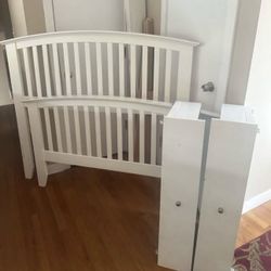 FULL SIZE BED FRAME WITH STORAGE