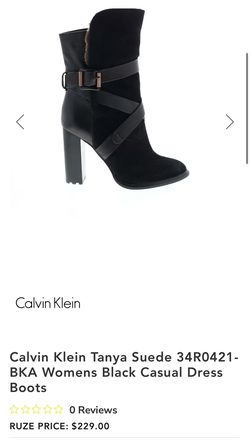 Calvin Klein Leather Casual Dress Boots