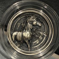 2021 1 oz. Silver Native Spirit War Horse Dollar -  Mint In Capsule
