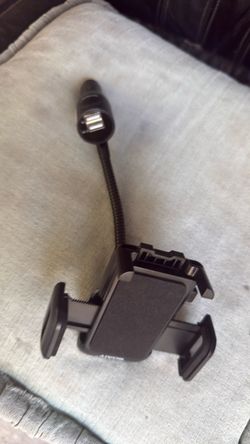 Phone holder from cigarette lighter with  2 USB connectors