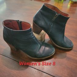 Madewell Black Brenner Heeled Soft Leather Booties - Women's Size 8