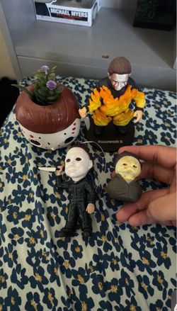 Michael Myers Horror Figure Collection and Nighmate Before Christmas Squishmallows