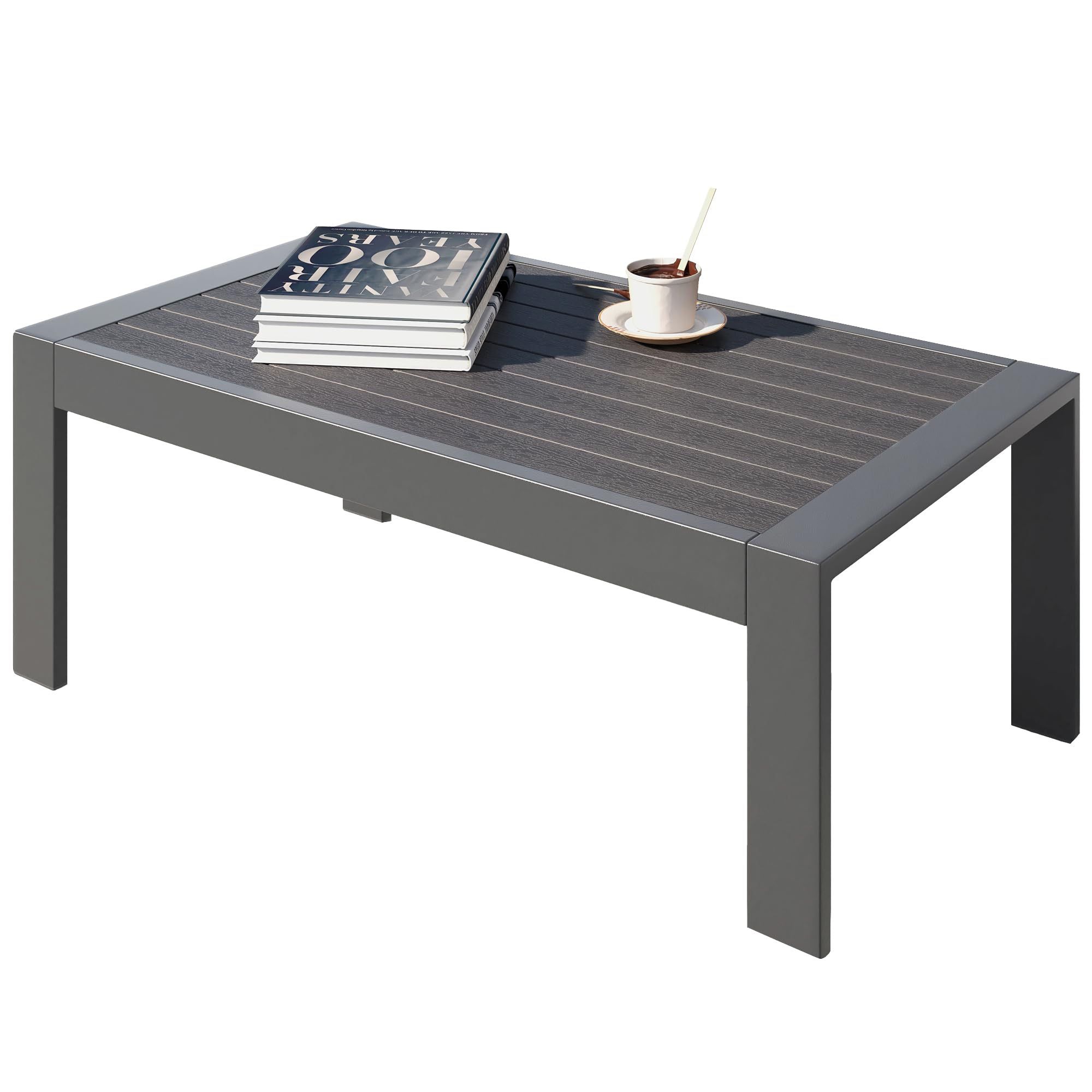 Black Aluminum Coffee Table 
