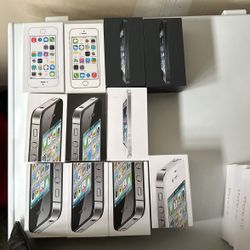 Lot 11 used Boxes iphone 4, 4s, 5, 5s Boxes Only