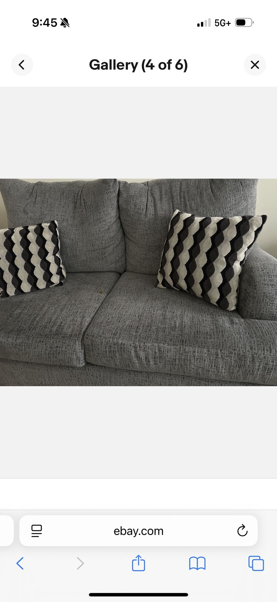 59in Loveseat + 2 Pillows Very Comfortable