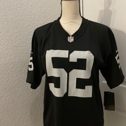 Oakland Raiders #52 Khalil Mack Black Game Jersey