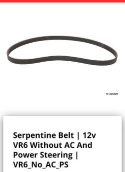 VR6 SERPANTINE BELT WITHOUT AC/PS