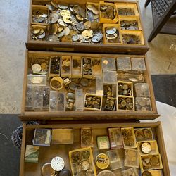 1000’s Of Antique Pocket Watch Parts And Pieces